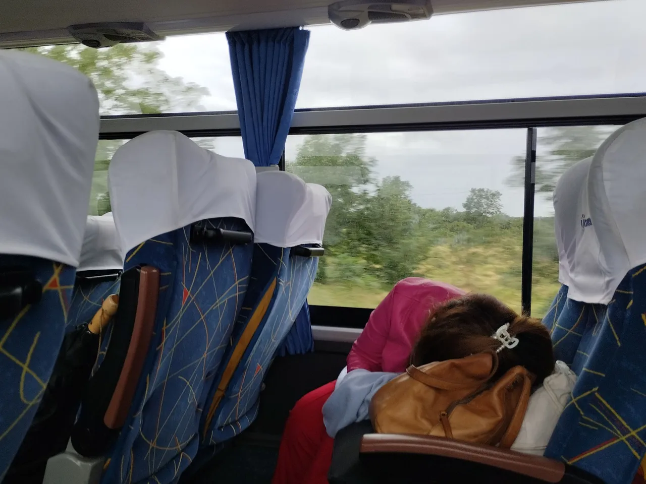 She was prescribed to sleep for the entire trip.