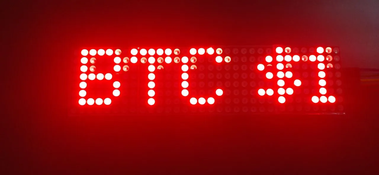 Bitcoin Price Ticker using a Raspberry Pi Zero 2 W and MAX7219 8x8 ...