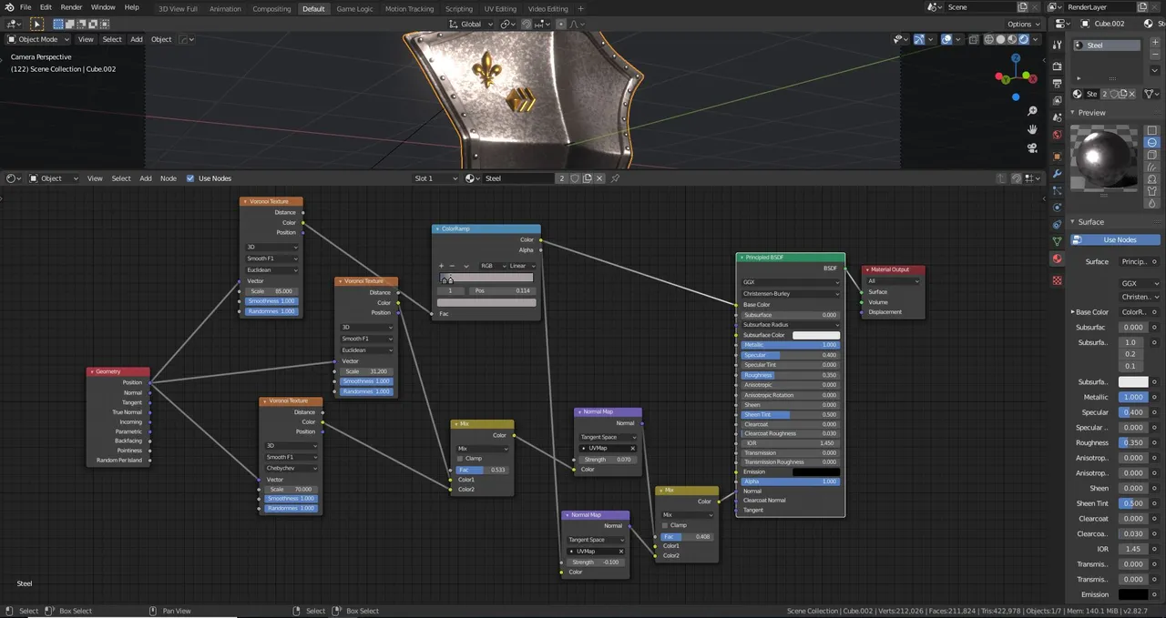 blender polished medieval iron material nodes .JPG