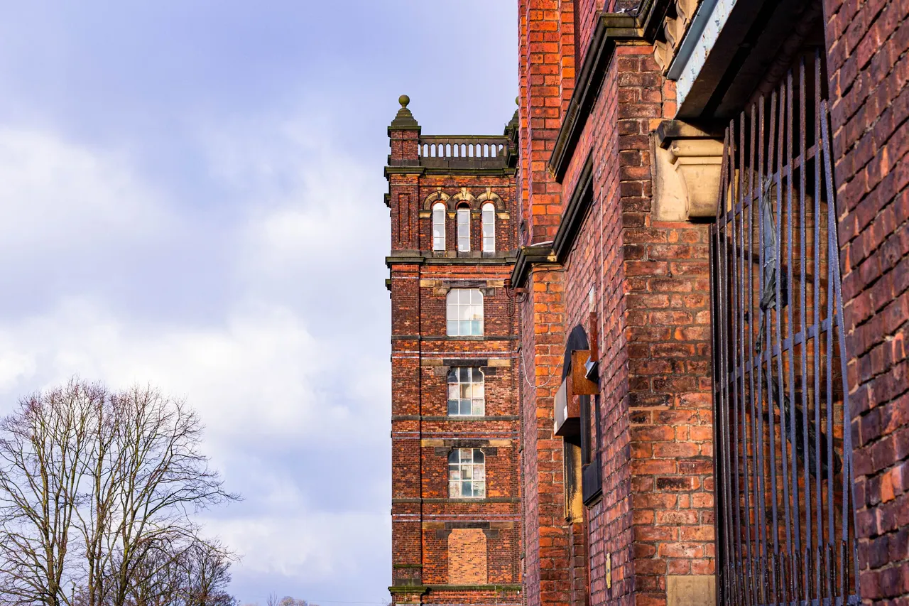 Front and tower of Old Factory Heywood Greater Manchester UK.jpg