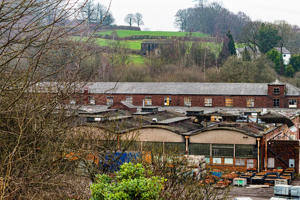 Factory in a valley outside of Heywood, Greater manchester,England.jpg