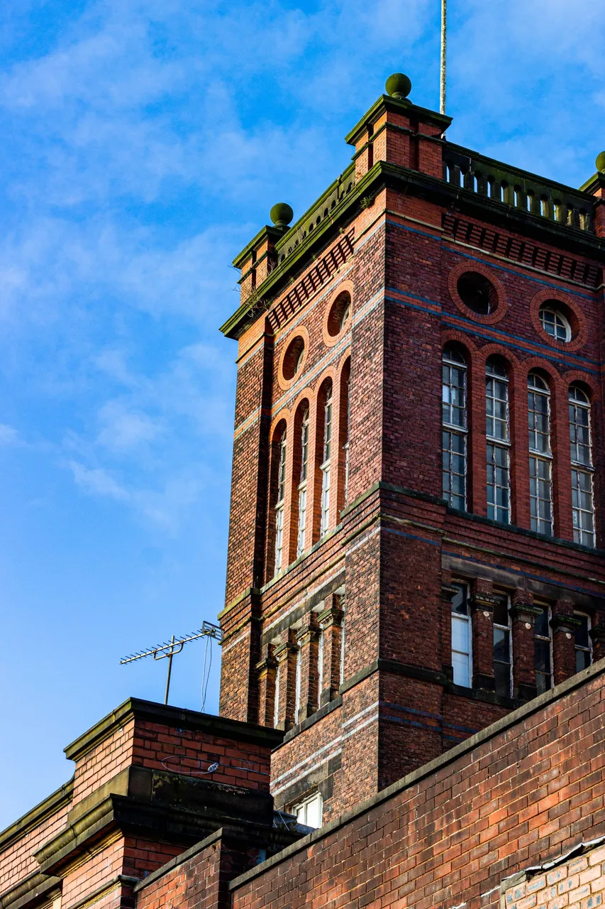 Side view tower of Old Factory In Heywood Greater Manchester UK.jpg