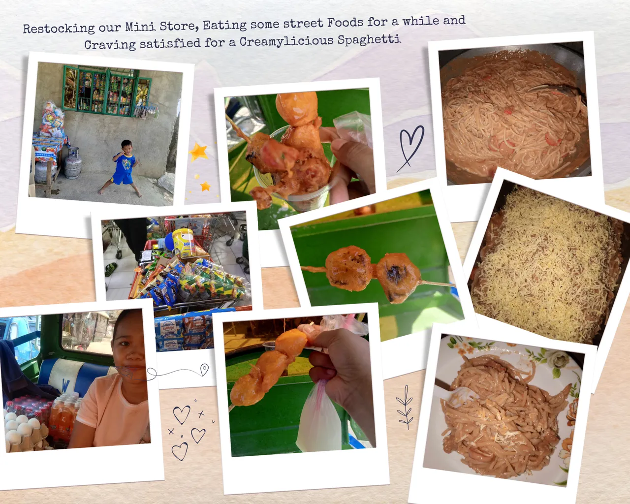 Restocking our Mini Store, Eating some street Foods for a while and Craving satisfied for a Creamylicious Spaghetti.png