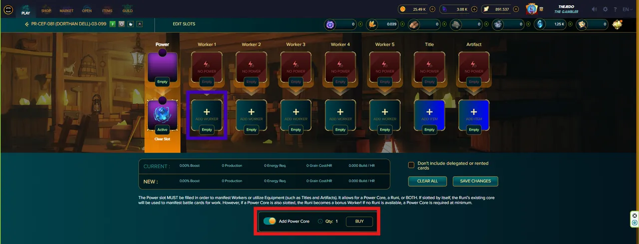 Power core added