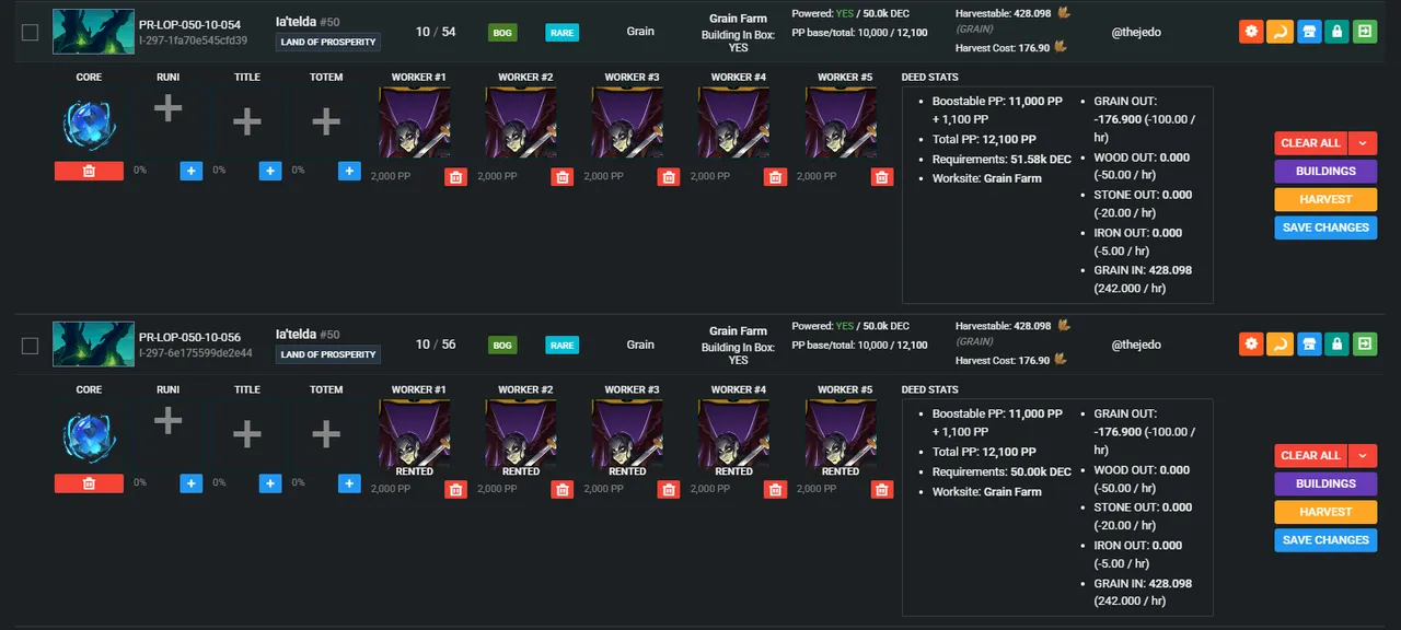 Current setup. Screenshot from peakmonsters.com