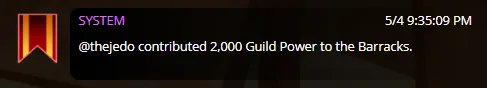 Guild contribution