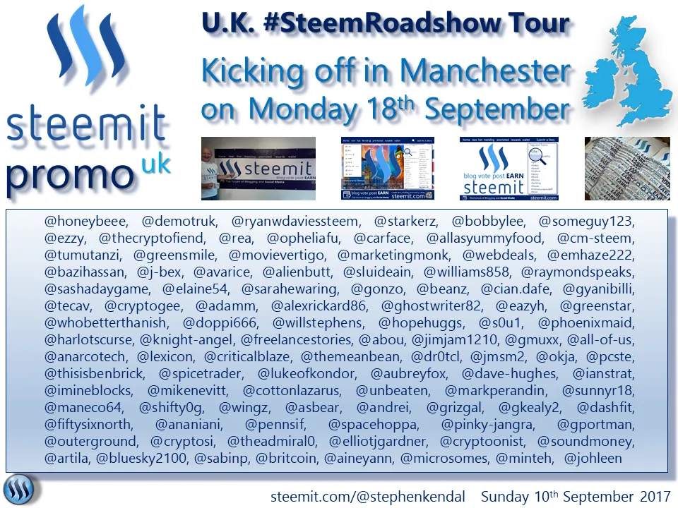 1 Week to UK SteemRoadShow Tour.png