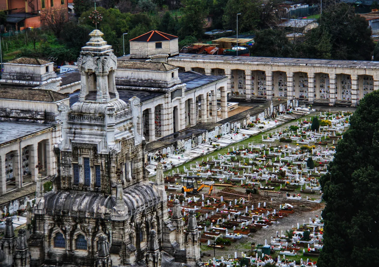 Vista del cimitero...