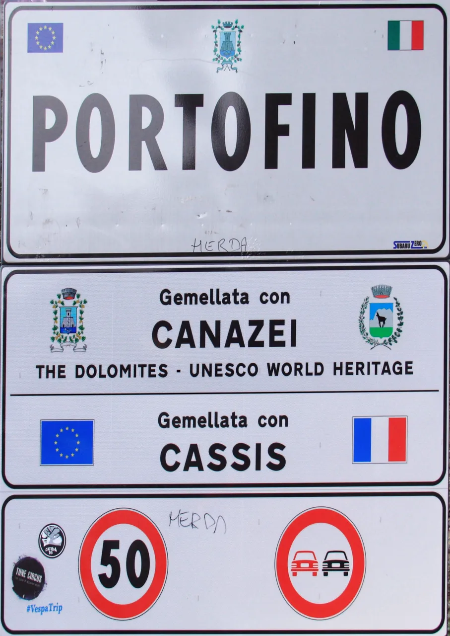 Portofino signpost