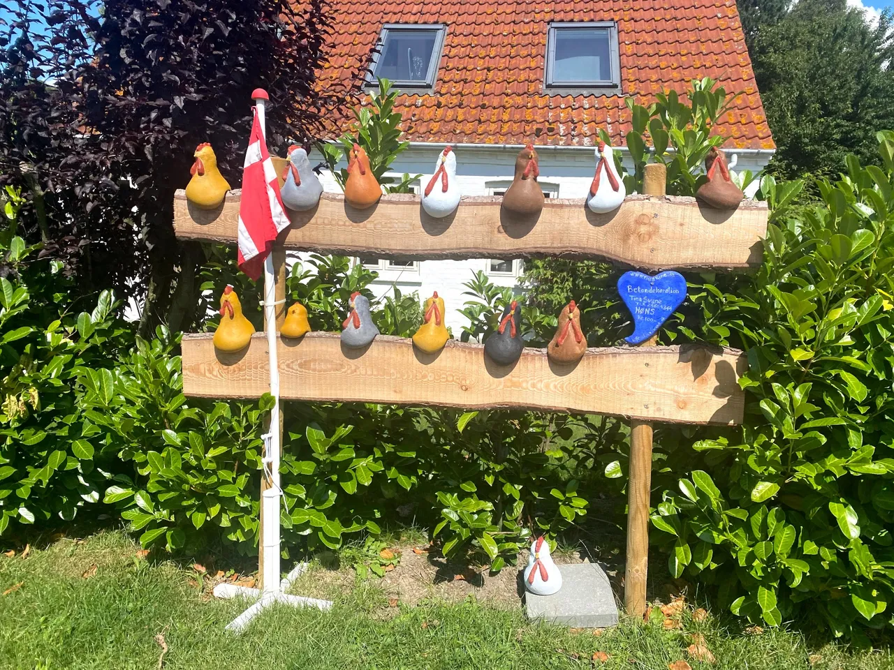 Some local danish pottery on the side of the road