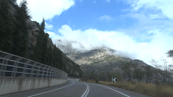 Driving under the mountains