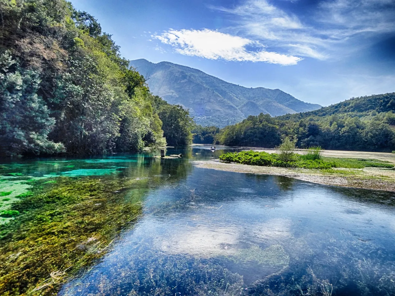 At the horizon the mountains of Albania