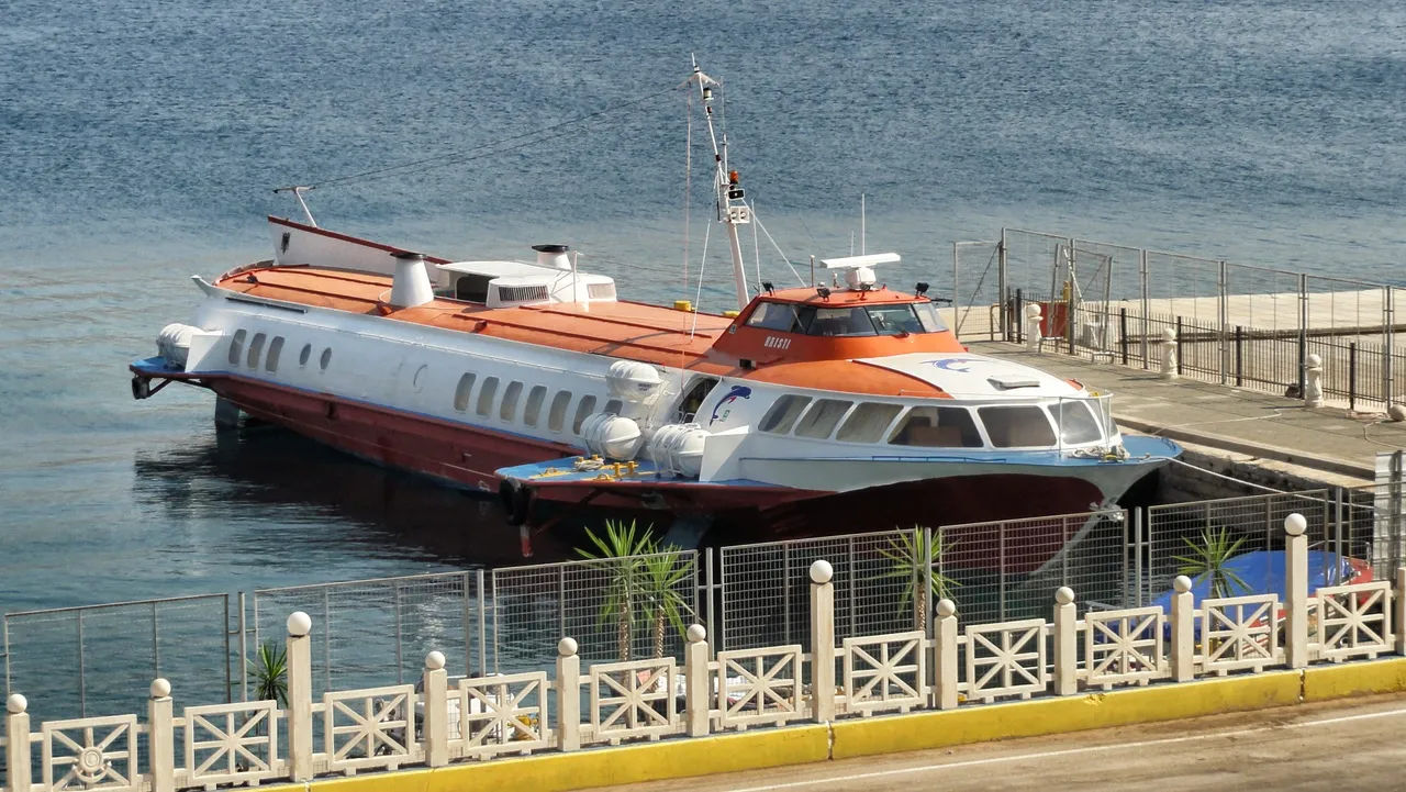 The russian rocket on pier