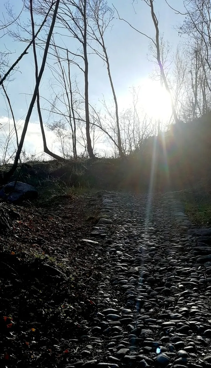 How the man-made road looks like. What a hard work behind!