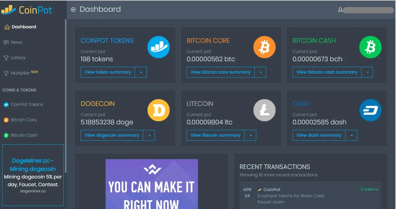 Coinpot tutorial 1