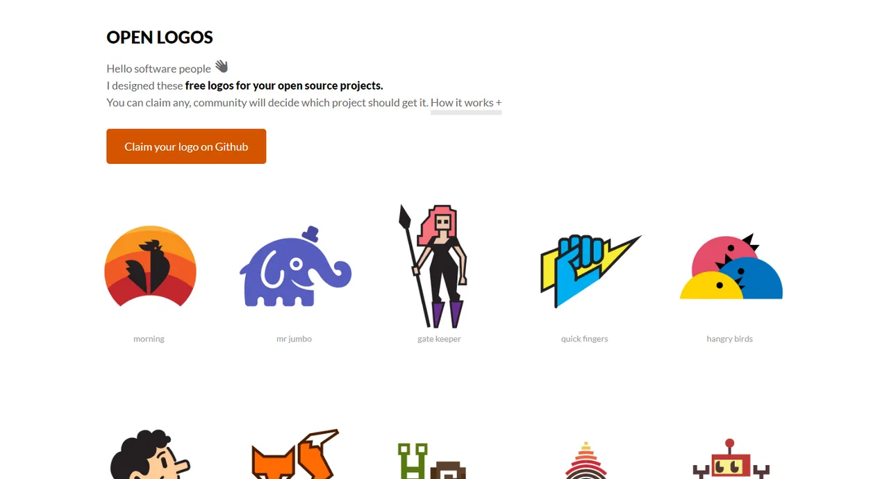 Captura de pantalla de la web: Open Logos