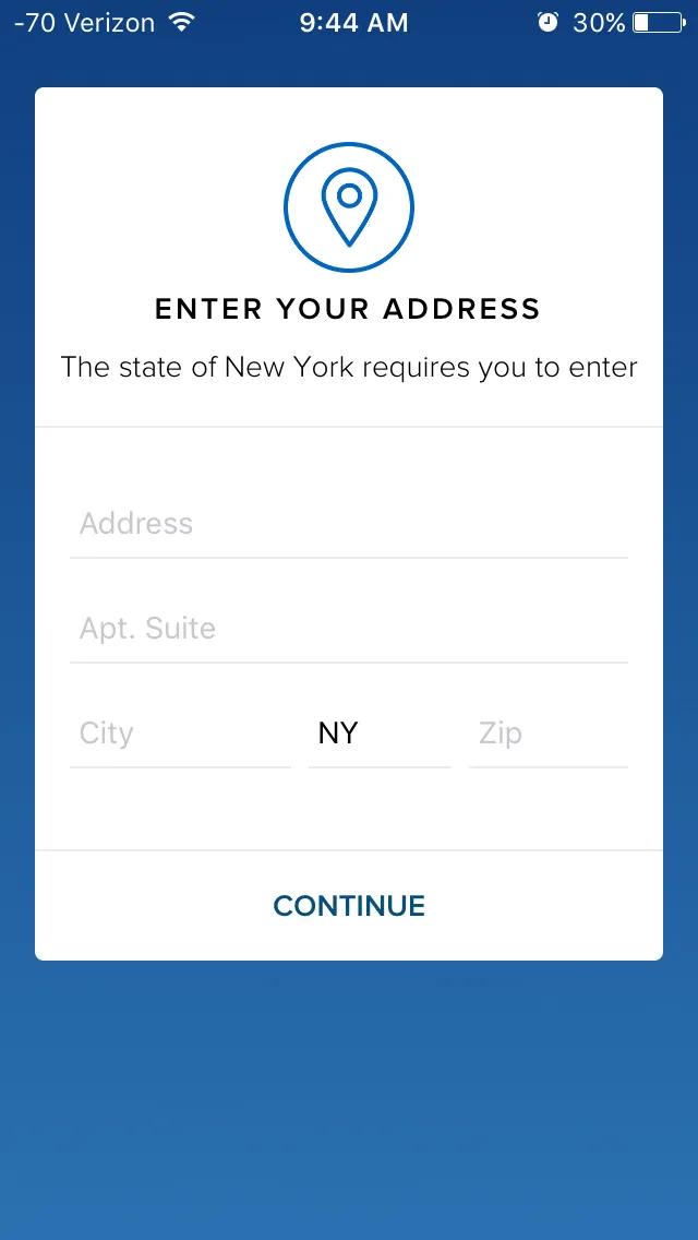 User-friendliness quickly hit a snag. When I put in my address, the app didn't recognize I had already selected it from the autofill menu. I couldn't proceed unless I switched to the desktop app.