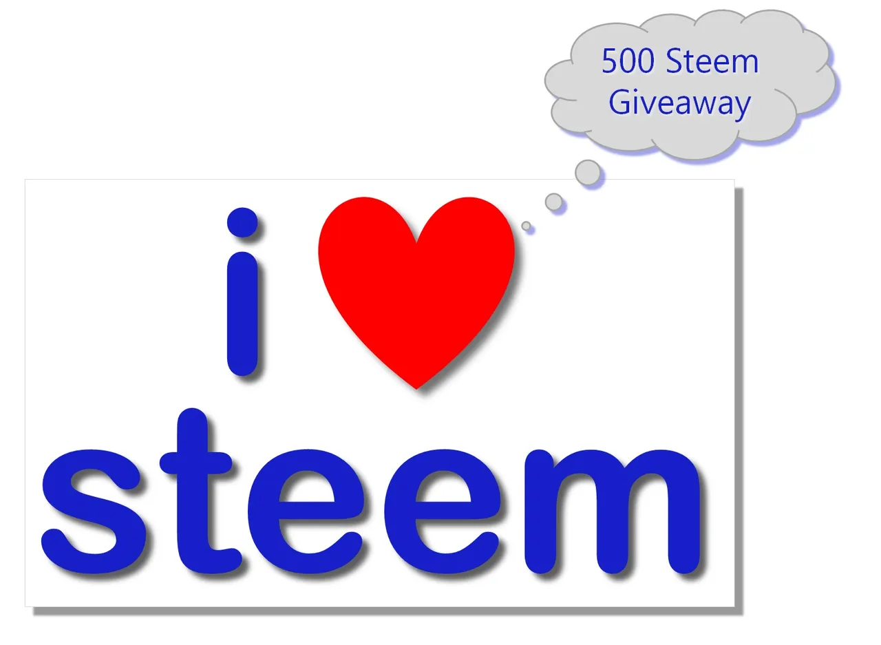 I love Steem logo 500 Steem Giveaway.jpg