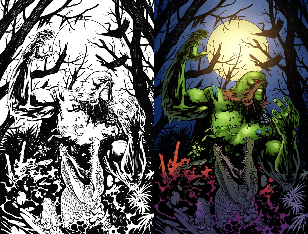 Swamp thing side by side comparison