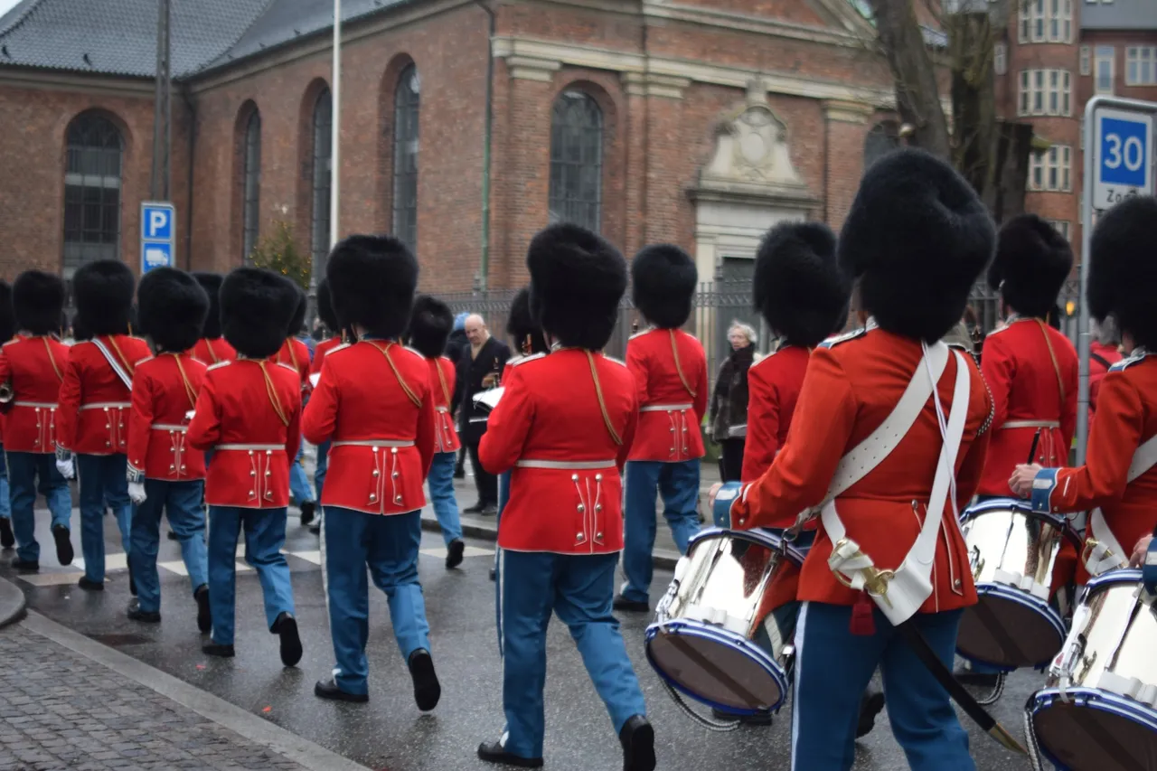 Changing of the guards in Copenhagen.