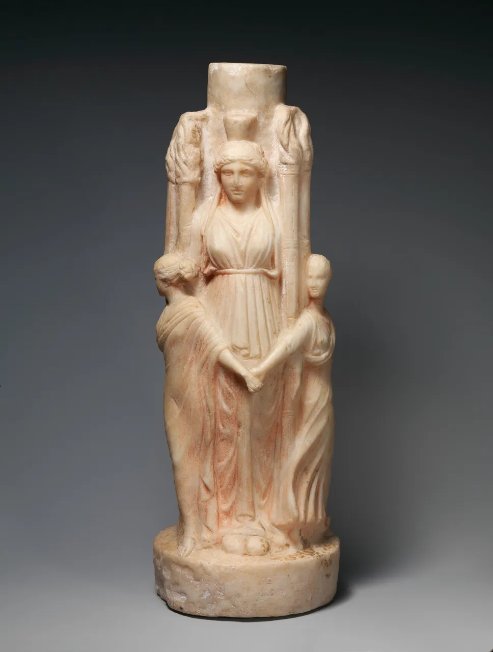 Marble statuette of triple-bodied Hekate and the three Graces — Metropolitan Museum of Art , CC0, via Wikimedia Commons