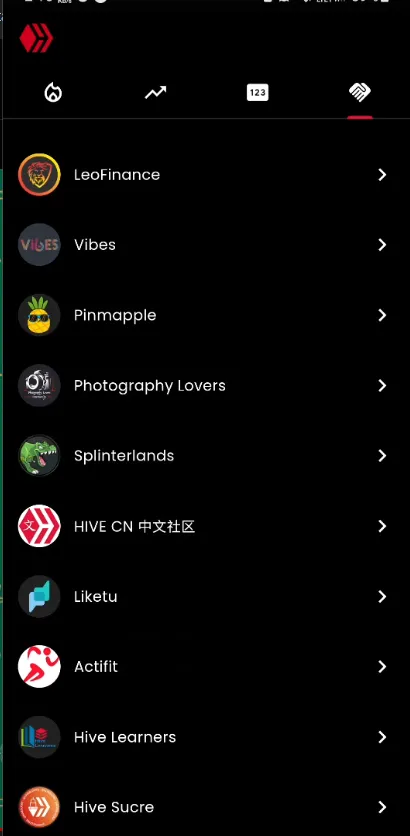 preview for communities on the-hive-mobile.app mobile version