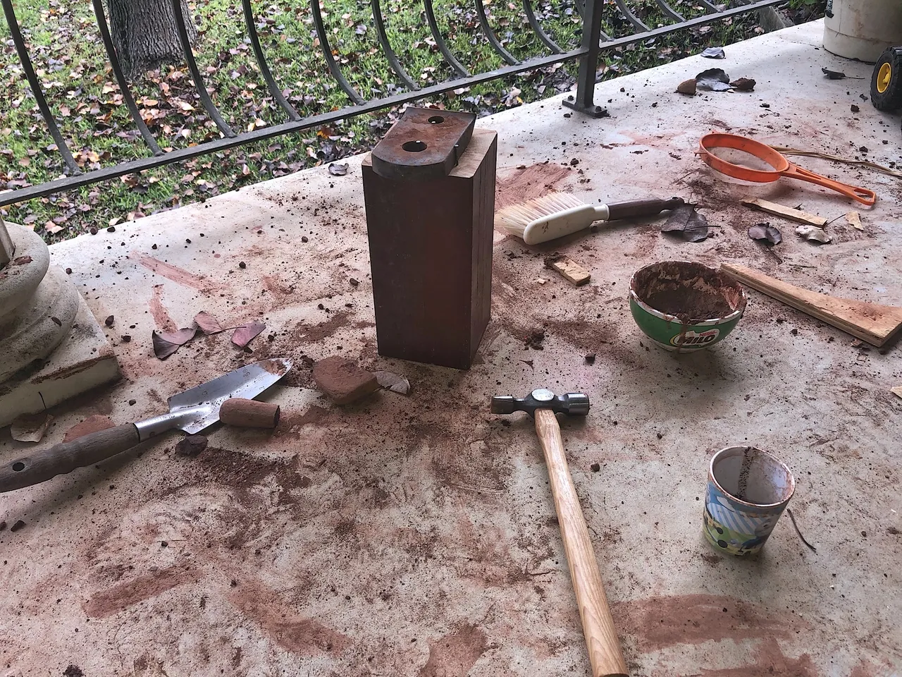 Mini stone breaking anvil for my son