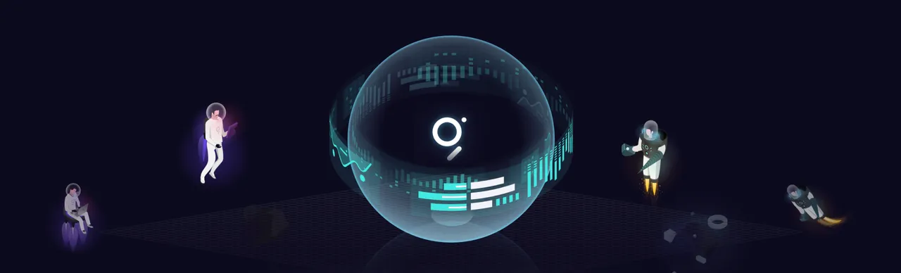 The Graph crypto (GRT) branding on a space themed banner.