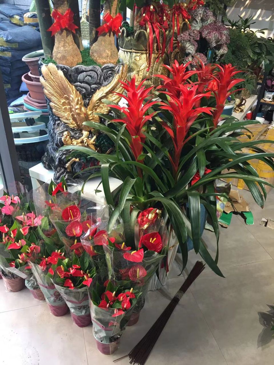 Flower shop next to the house, Huizhou, South China