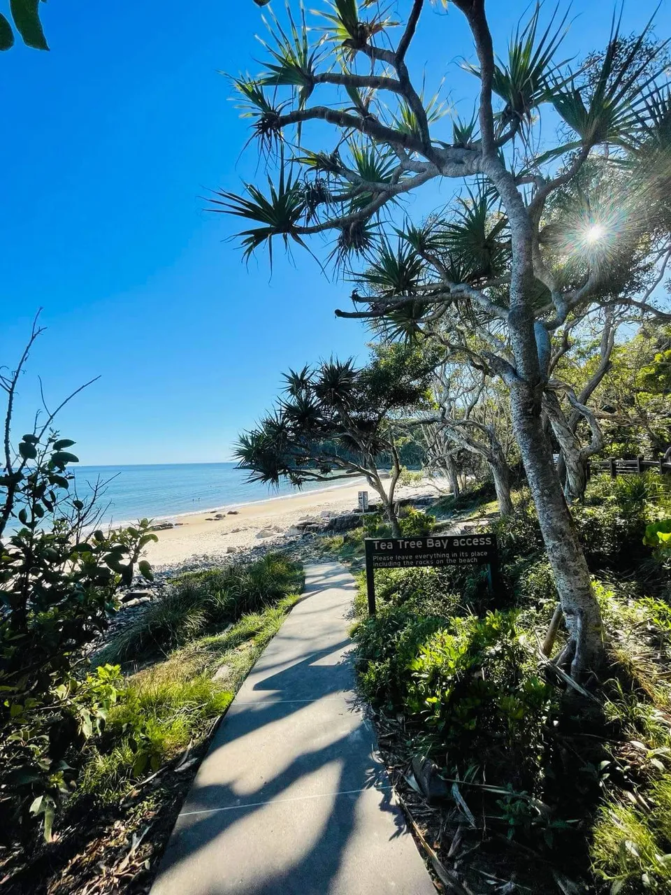 Tea Tree Bay, a perfect place to stop for a morning swim. It’s also a popular entry spot for kayakers, as it is right near the beginning of the trail.