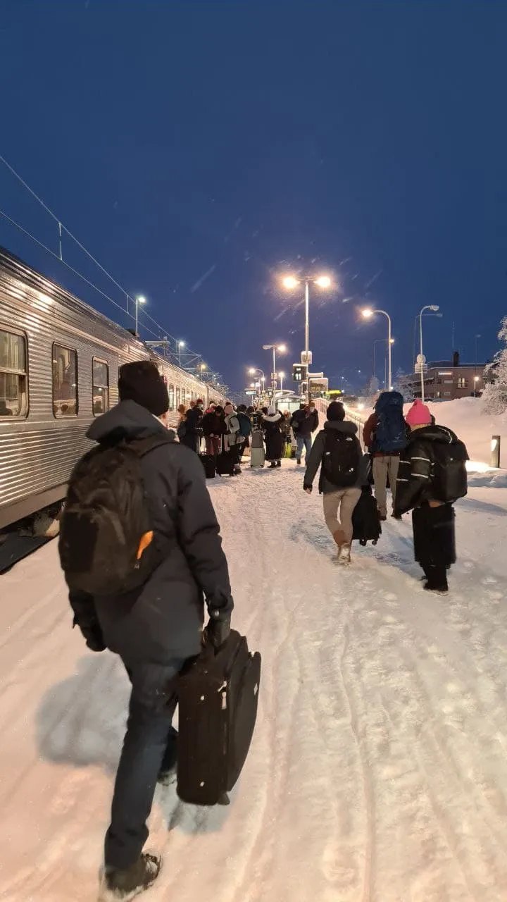 Arrived at Kiruna train station.