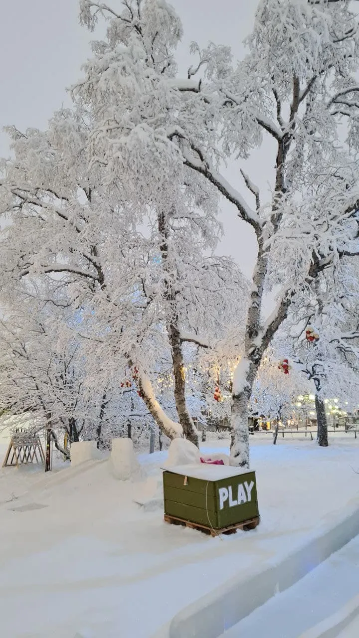 It is a park in central Kiruna 😁😁👏👏❄️❄️❄️