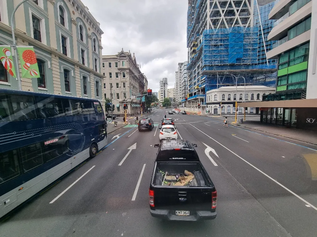 Auckland has double decker buses I have not been on one for years. We caught on the way back to the airport on the way for our next adventure.