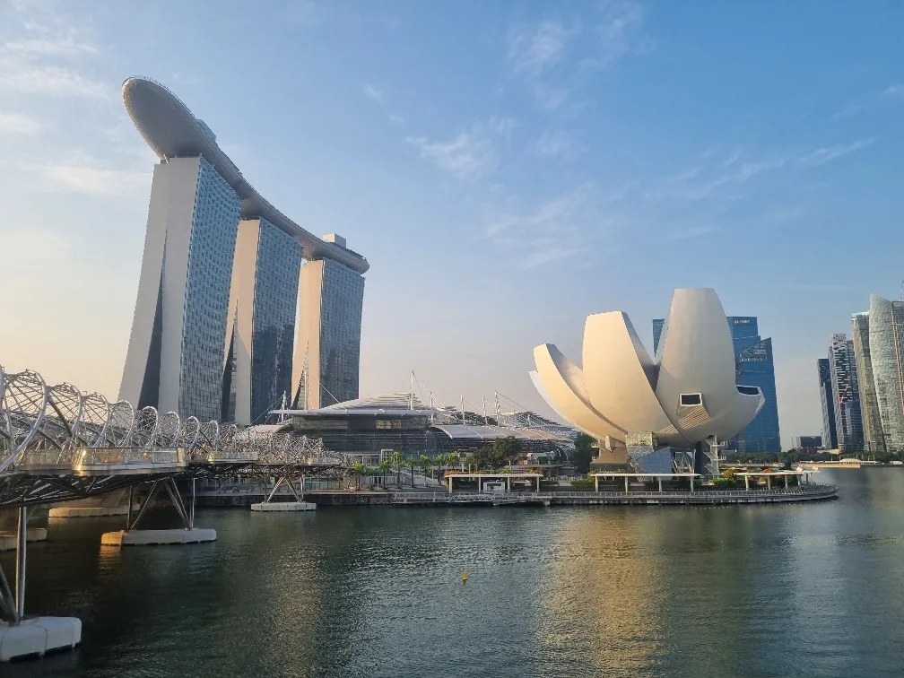 Marina Bays Sands and the Art Science building.