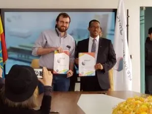 Hoskinson signing Memorandum with Ethiopia