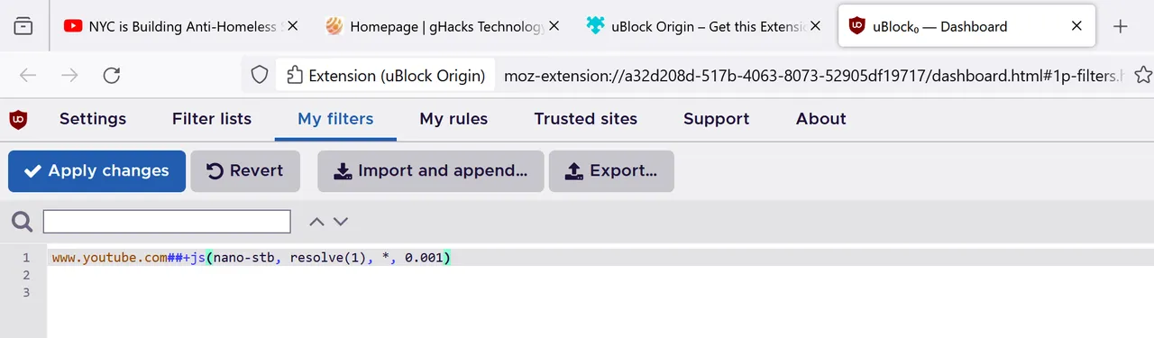 youtube-ublock-filter-speed-up