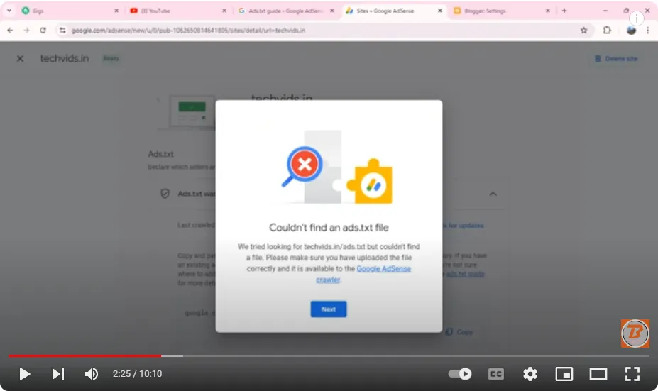 How To Resolved Google Adsense Ads.txt Status Not Found on Blogger Domain Website.png