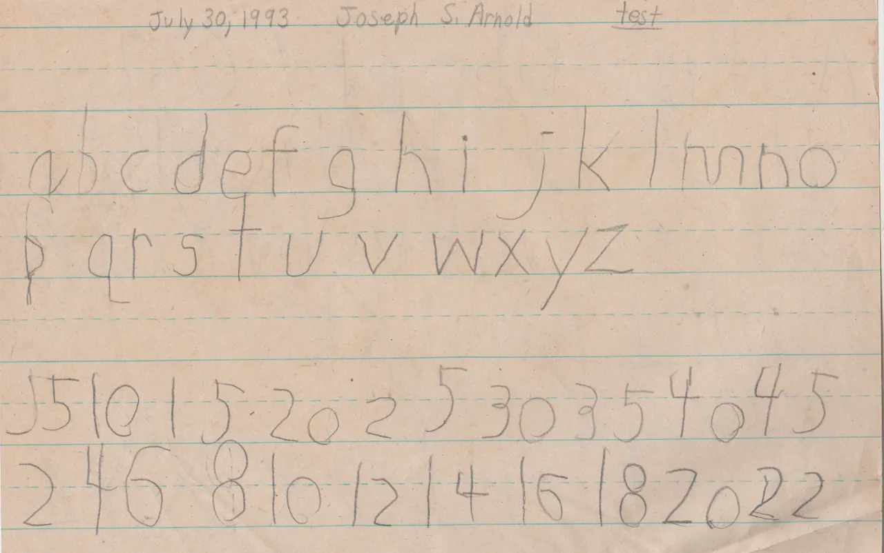 1993-07-30 - Friday - Alphabet Writing Practice - Age 7, Joseph Joey S Arnold-1.png