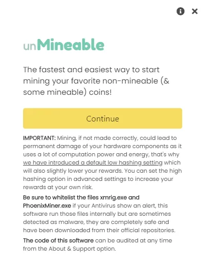 unminable-interface