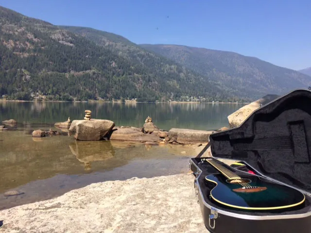 guitar by the lake
