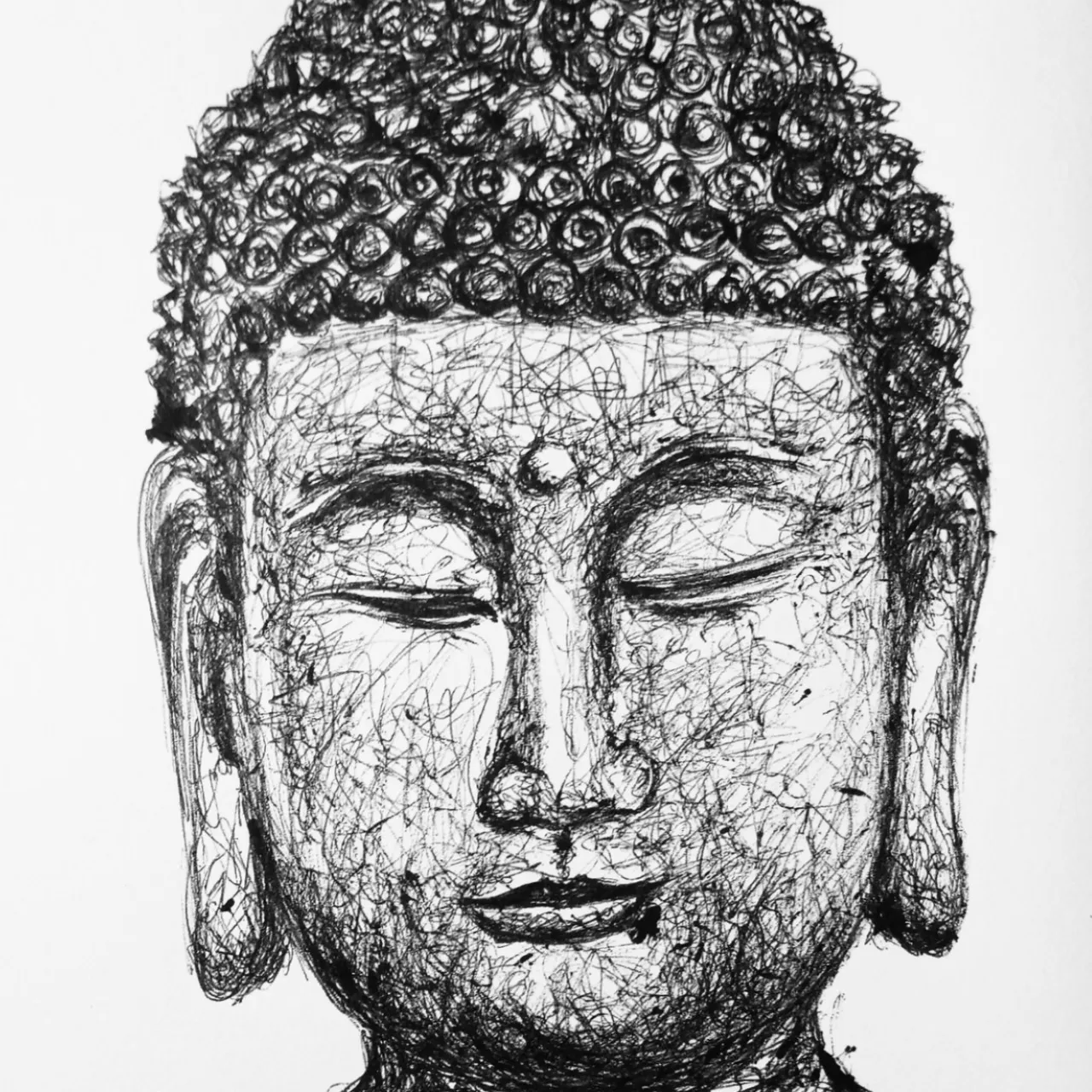 Buddha illustration head hi-res stock photography and images - Alamy
