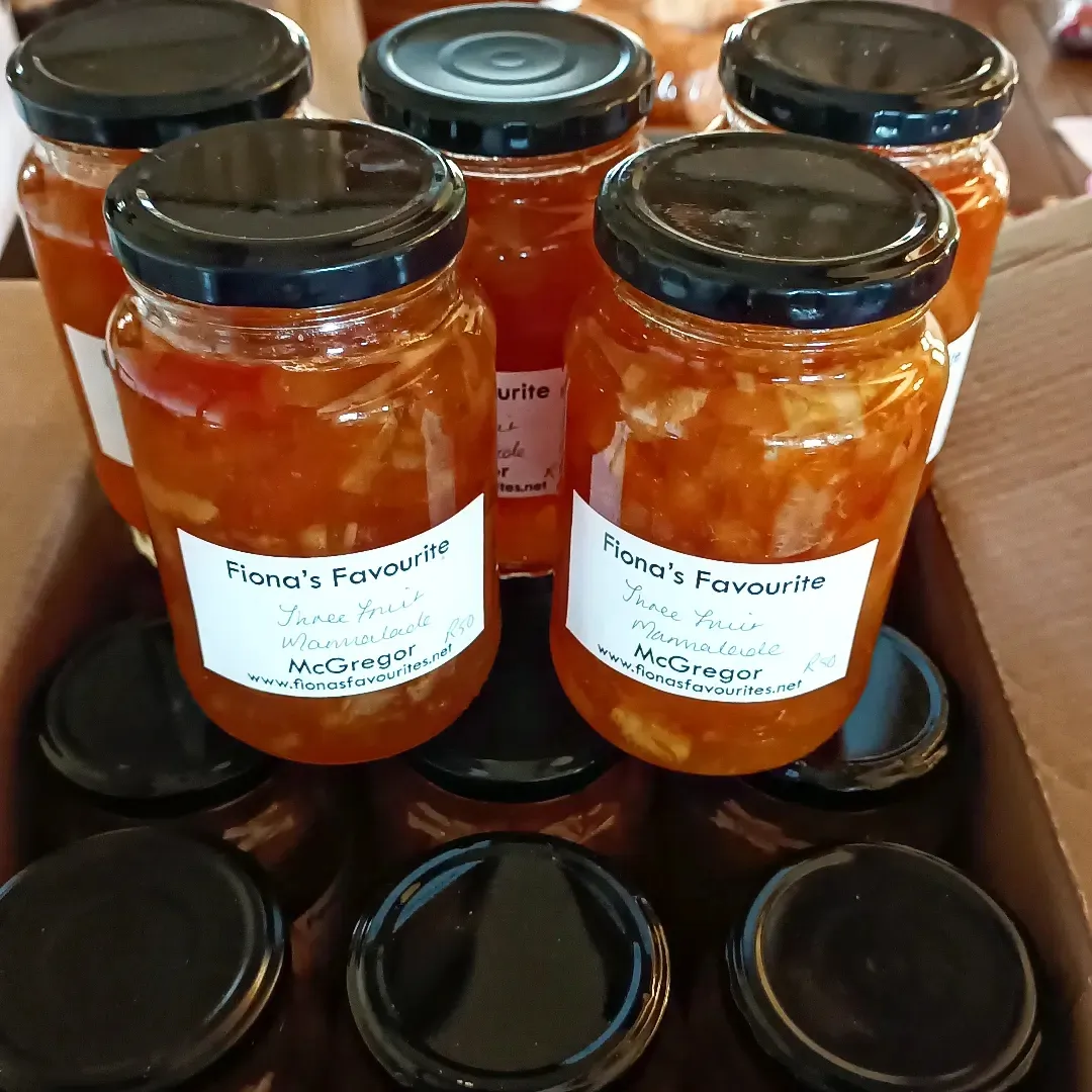 29 jars of three fruit marmalade