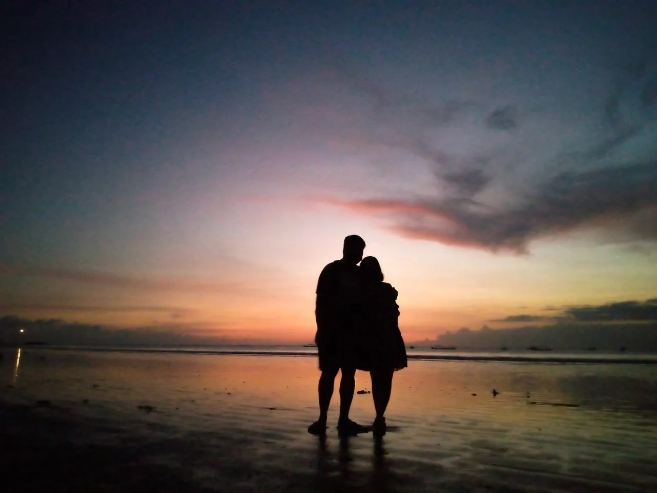 Romantic sunset in Kuta Beach Bali