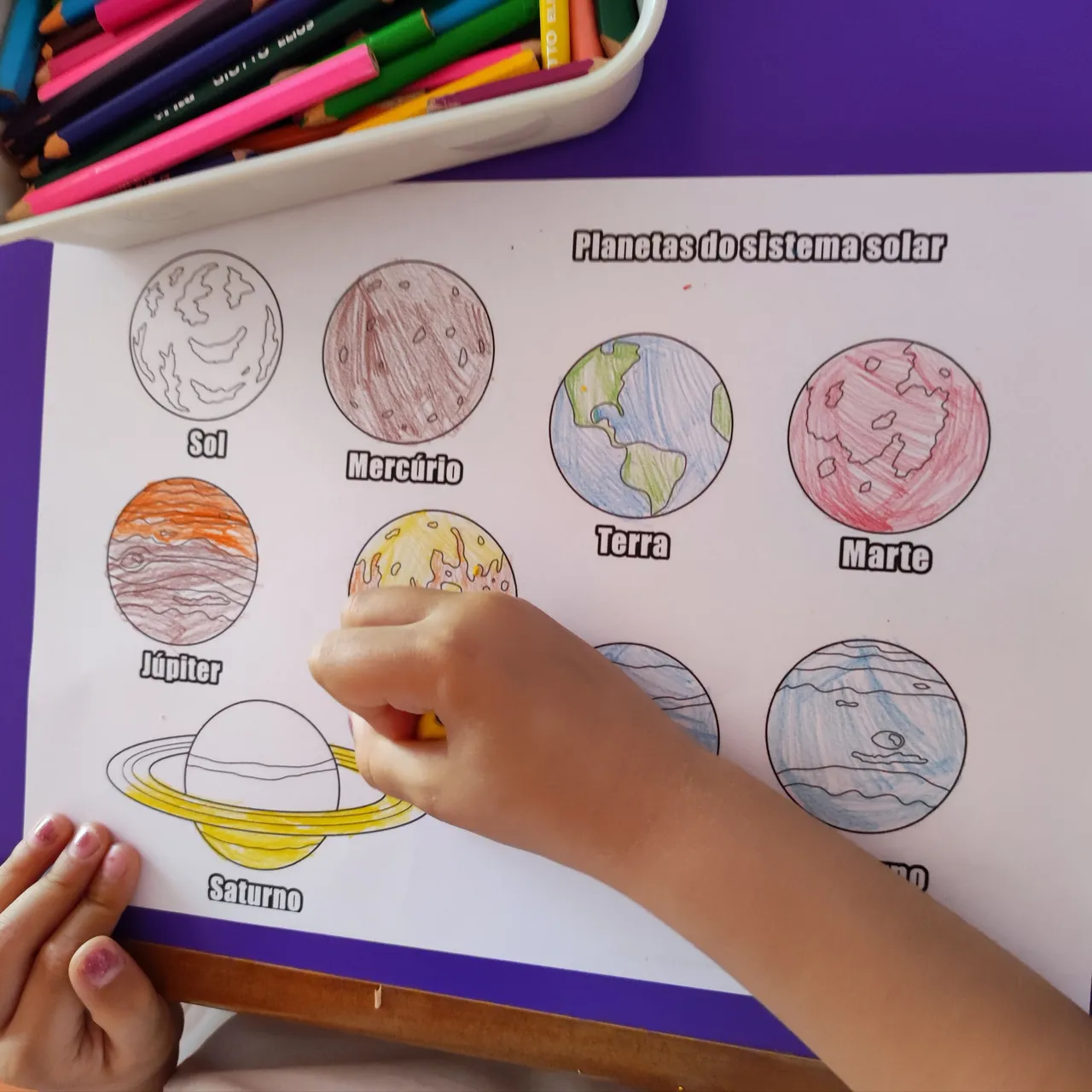 Solar System Values Lesson Art for kids - Leah Newton Art