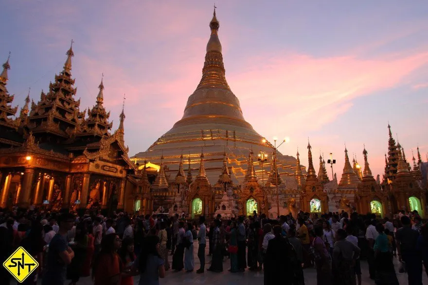 Siga Nossa Trilha - Myanmar - Pagode de Shwedagon