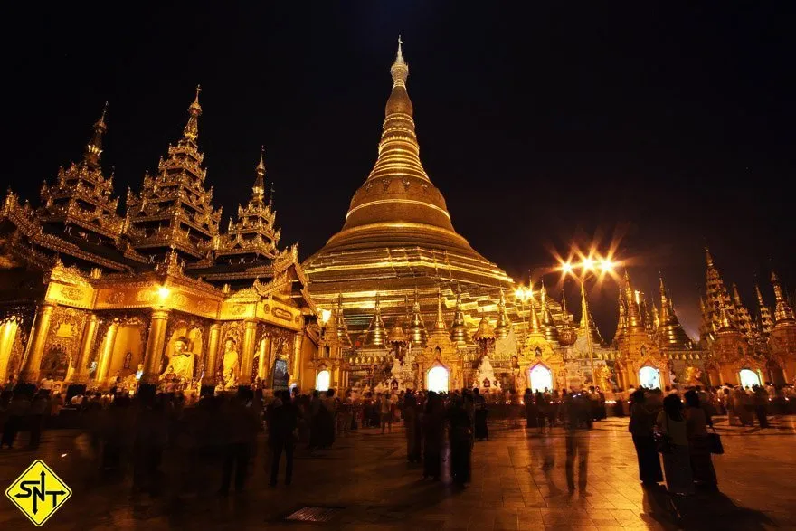 Siga Nossa Trilha - Myanmar - Pagode de Shwedagon