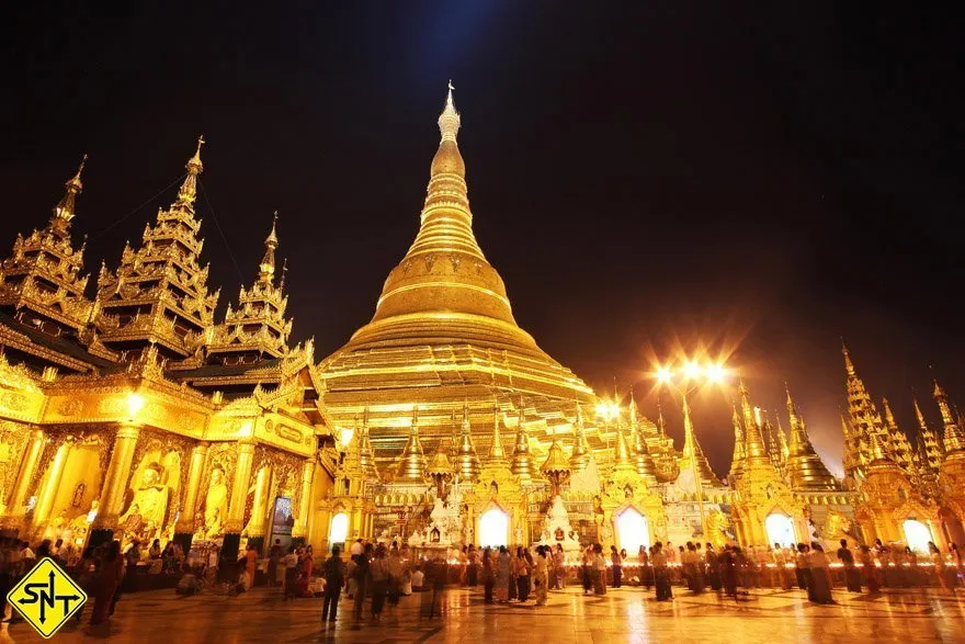 Siga Nossa Trilha - Myanmar - Pagode de Shwedagon