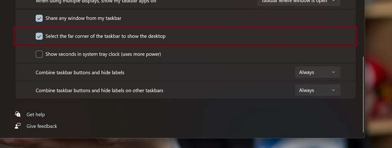 Windows-11-Task-bar-Show-Desktop-settings