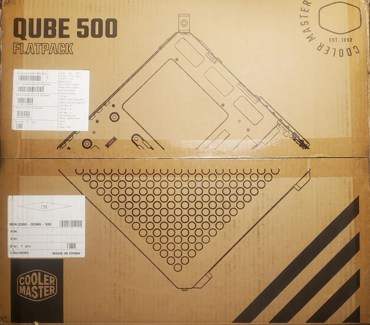 Cooler Master Qube 500 Flatpack Macaron Edition E-ATX, ATX, M-ATX, m-ITX Mid-Tower PC Case.jpg