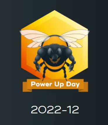 Power Up Day badge for 2022-12